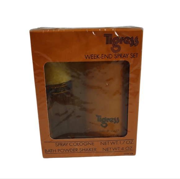 Faberge Other - Faberge Tigress Week-End Spray Set 1.7oz Cologne 4oz Bath Powder Shaker